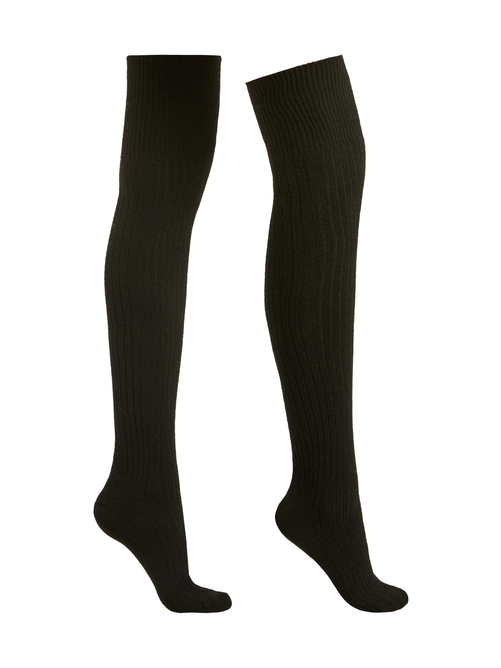 Meia Longuette Com Cashmere Preto Calzedonia