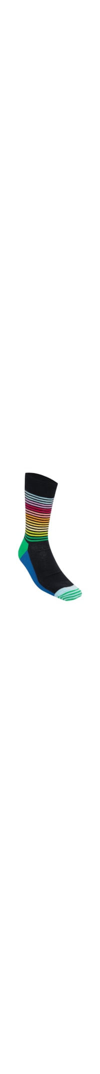 Meia Masculina Half Stripe - Preto