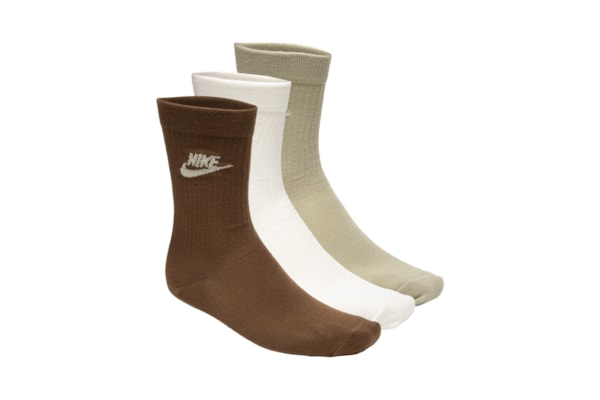 Meia Masculina Sportwear Everyday Essential Kit 3 Pares - Bege