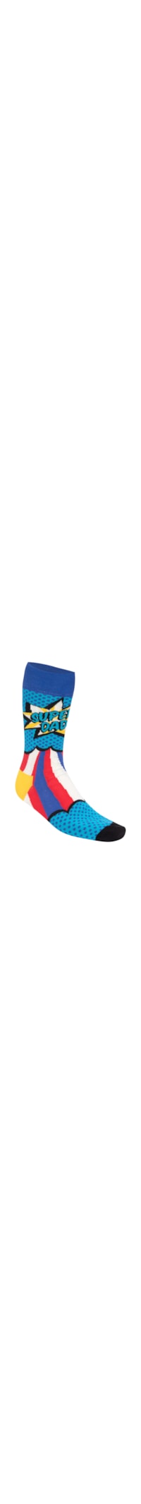 Meia Masculina Super Dad - Azul