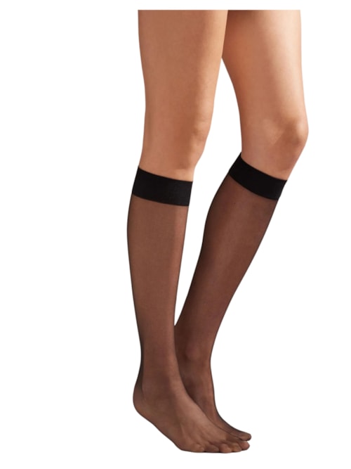 Meia Transparente Fio 8 – Preto