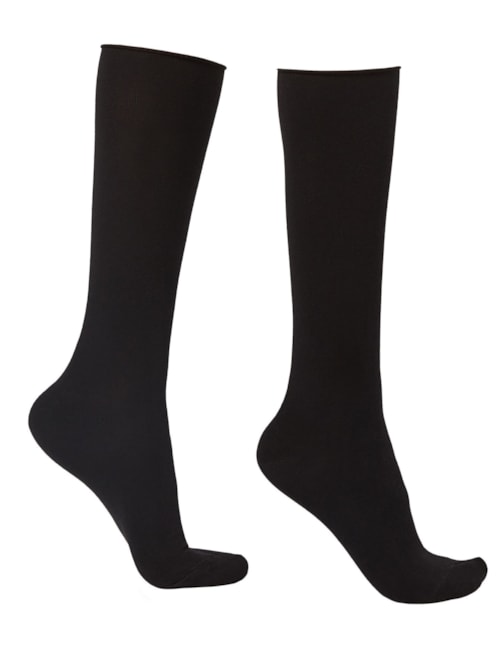 Meias 3/4 Com Cashmere – Preto