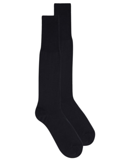 Meias Altas De Algodão Fio-De-Escócia Acetinado – Cinza