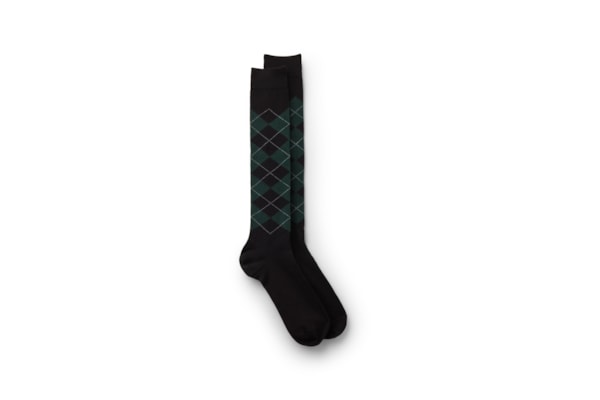 Meias Altas Em Algodão Soft - Preto
