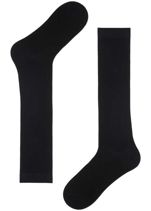 Meias Altas Lã e Algodão – Azul