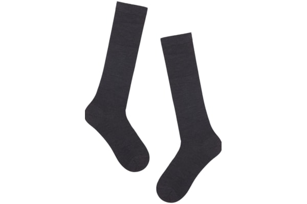 Meias Altas Lã e Algodão - Cinza