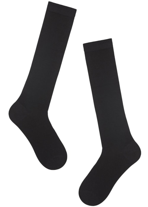 Meias Altas Lã e Algodão – Preto