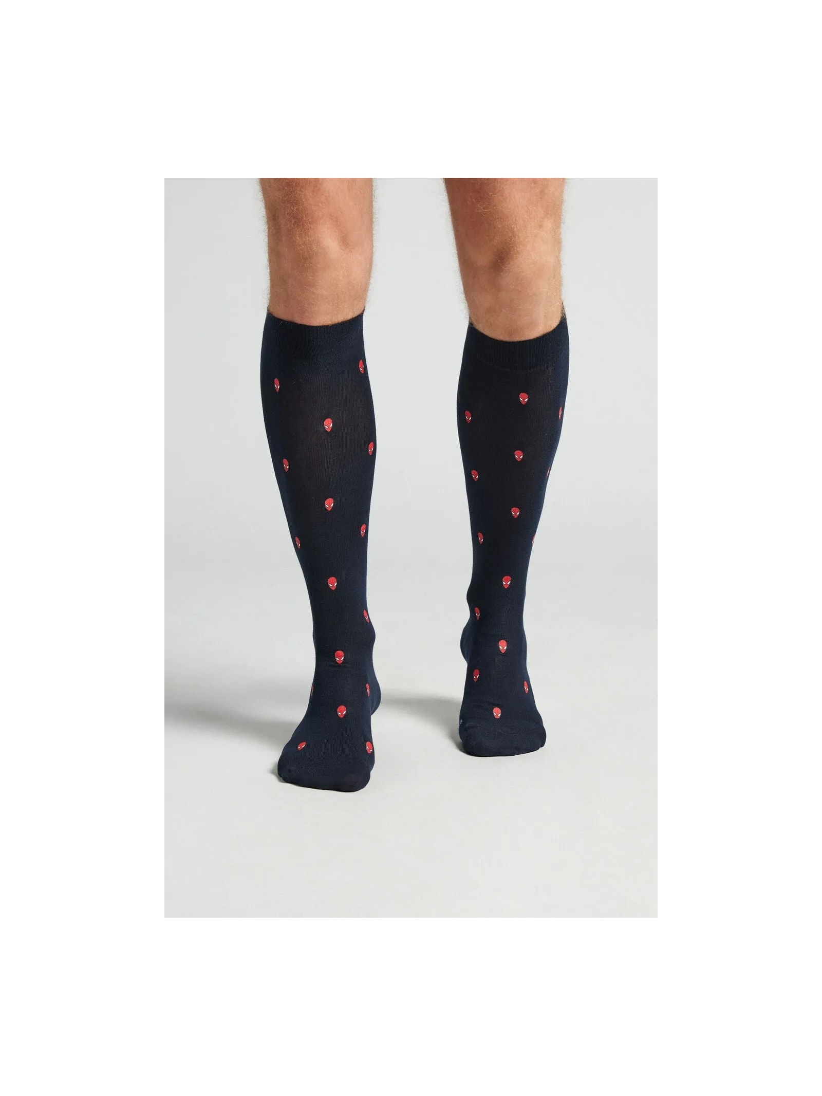 Meias Altas Marvel Homem-Aranha Em Algodão Azul Intimissimi