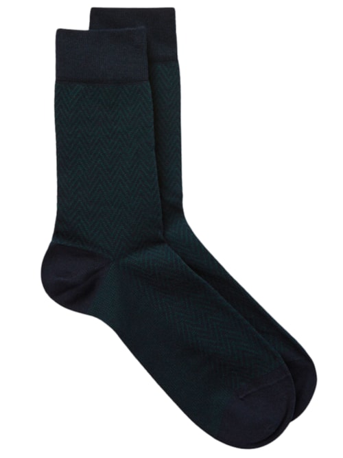 Meias Curtas Algodão Macio Com Estampa – Azul