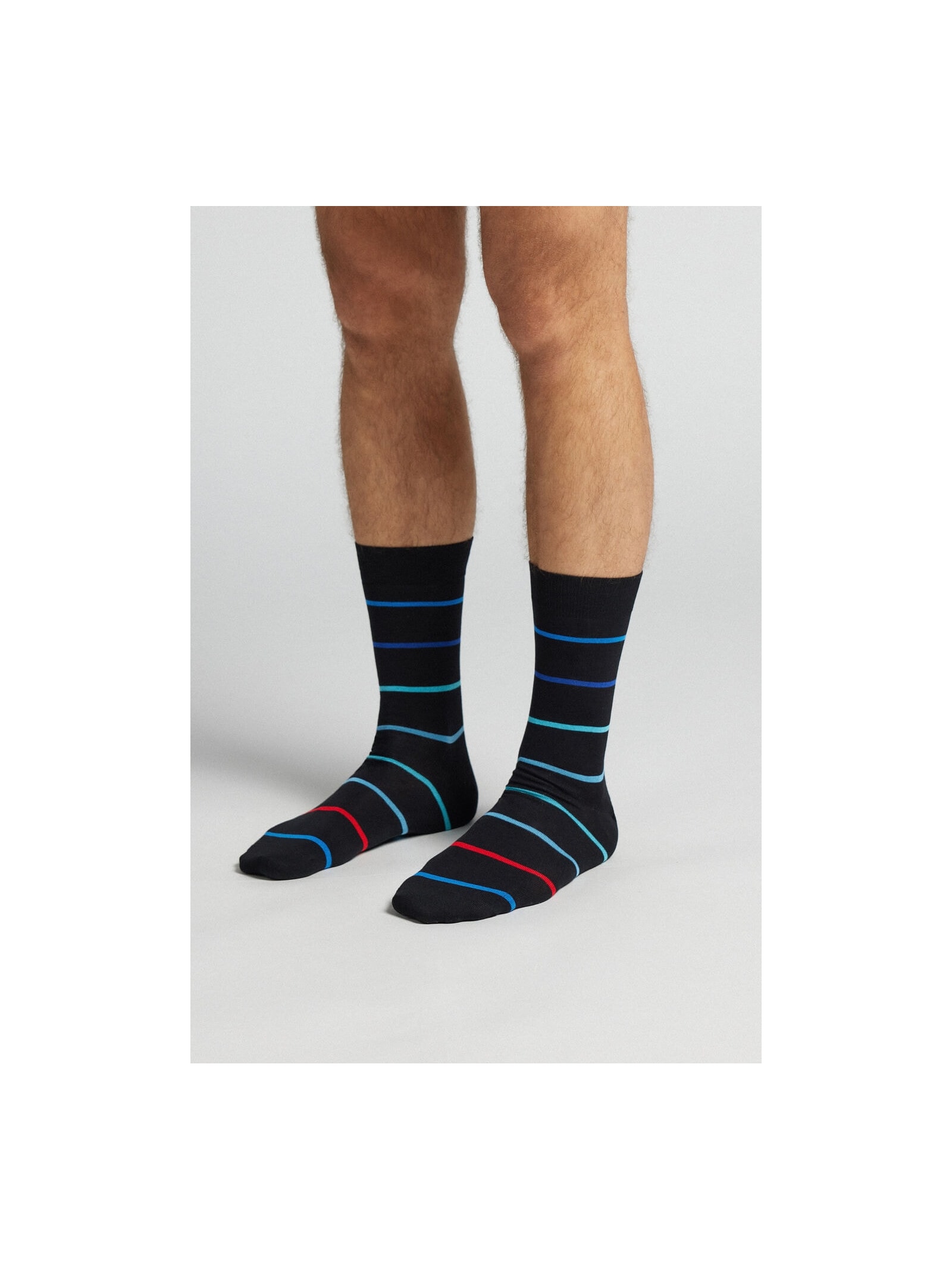 Meias Curtas Em Algodão Fio De Escócia Com Estampa Preto Intimissimi