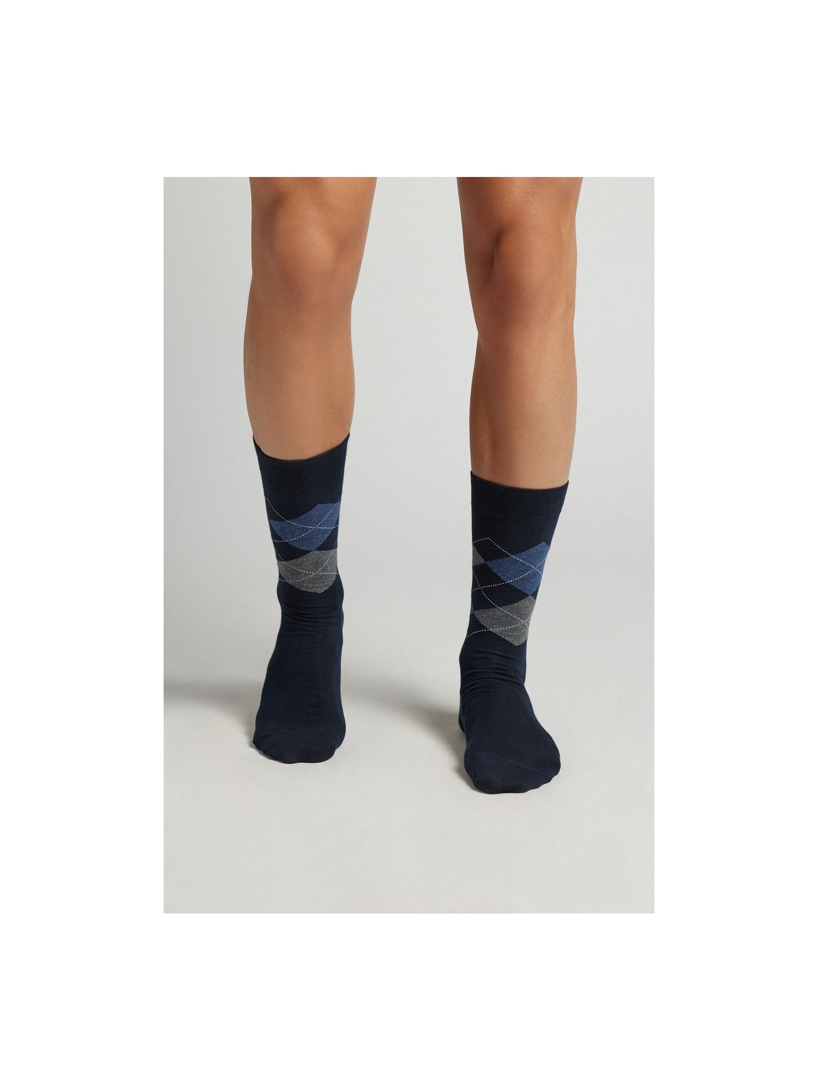 Meias Curtas Em Algodão Soft Azul Intimissimi