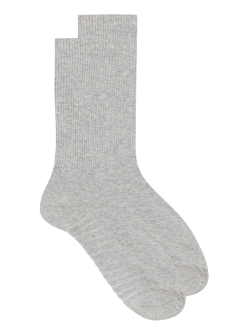 Meias Curtas Em Algodão Turco – Cinza