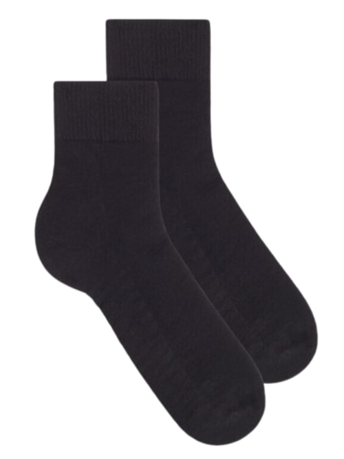 Meias Curtas Em Algodão Turco – Preto