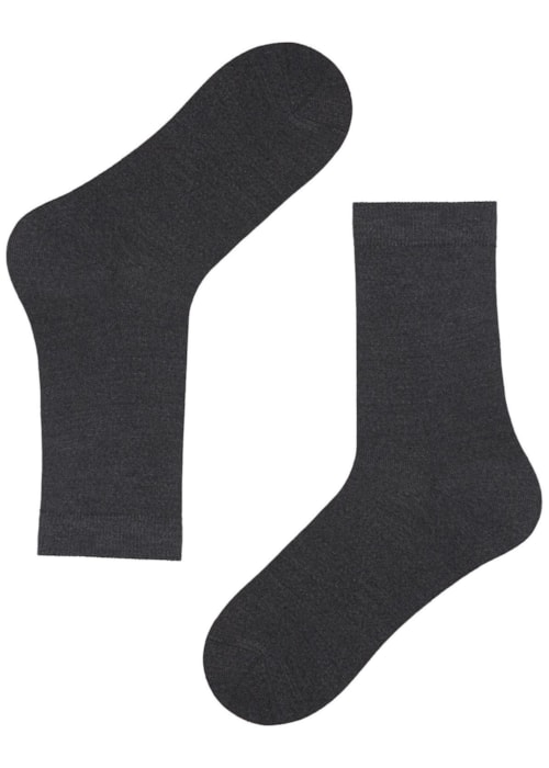 Meias Curtas Lã e Algodão – Cinza