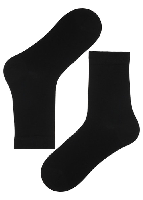 Meias Curtas Lã e Algodão – Preto