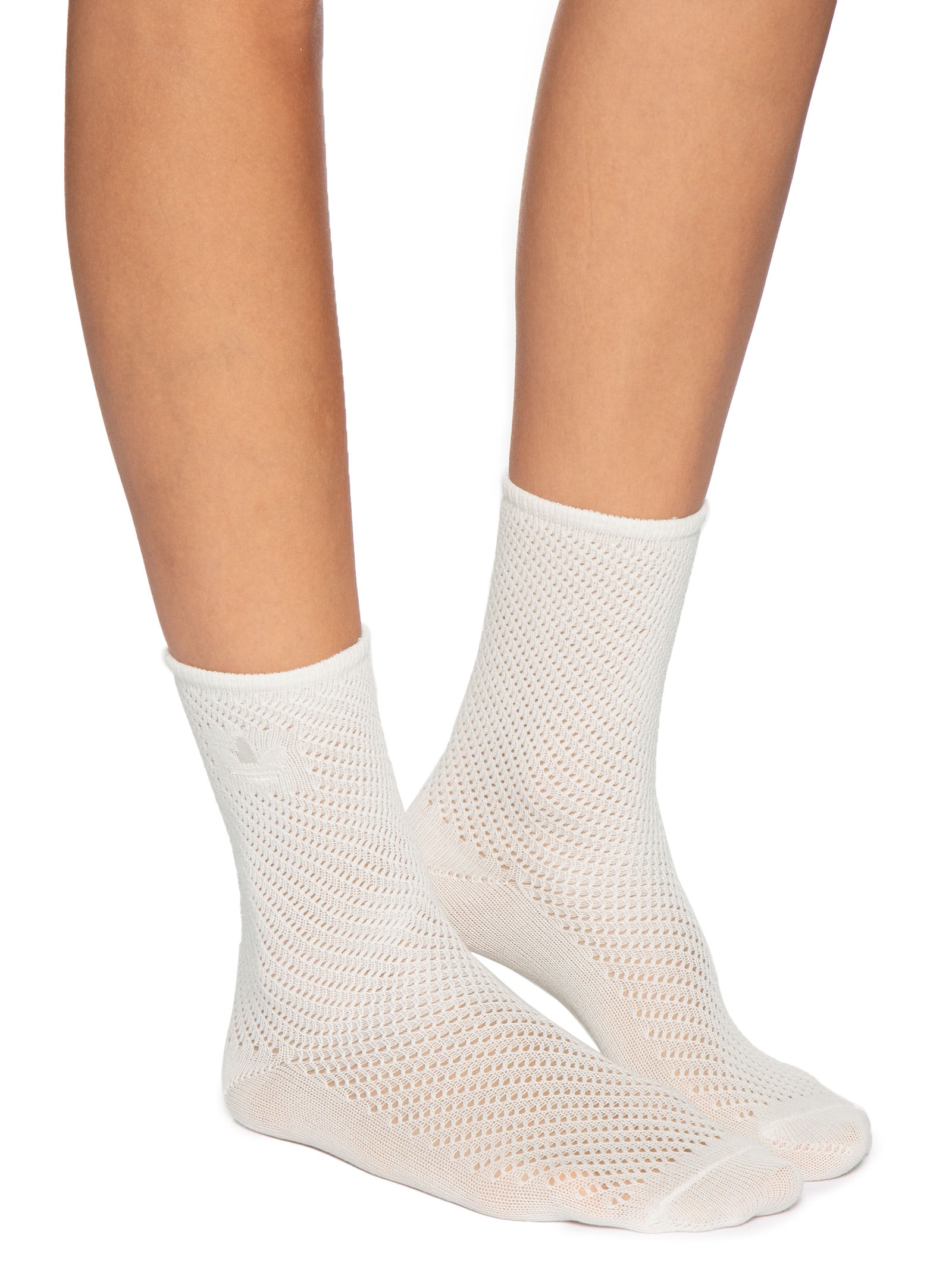 Meias Feminina Crochet S 2Pares Branco Adidas Originals