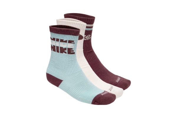 Meias Femininas Everyday Plus 3 Pares - Vermelho