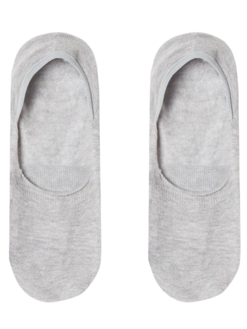 Meias Invisíveis Em Algodão – Cinza