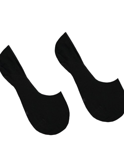 Meias Invisíveis Em Algodão – Preto
