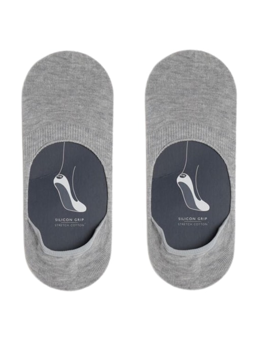 Meias Soquete De Algodão Elástico – Cinza
