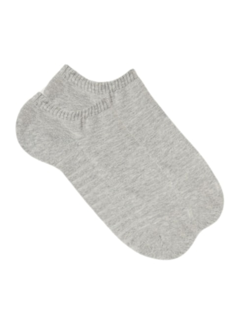 Meias Soquetes Em Algodão Turco - Cinza