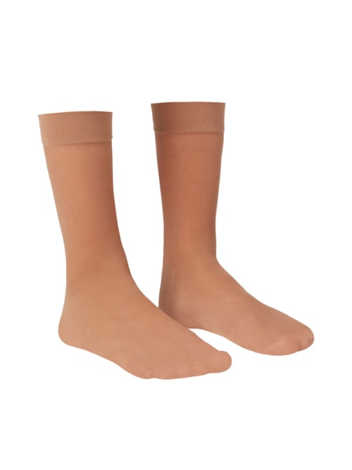 Meias Transparentes Comprimento 3/4 Fio 20 – Bege