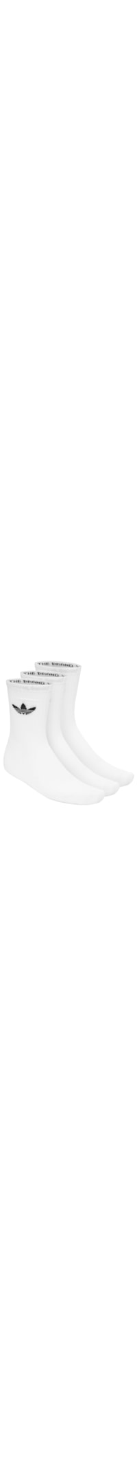 Meias Trefoil Cushion 3 Pares - Branco