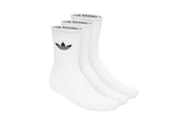 Meias Trefoil Cushion 3 Pares - Branco
