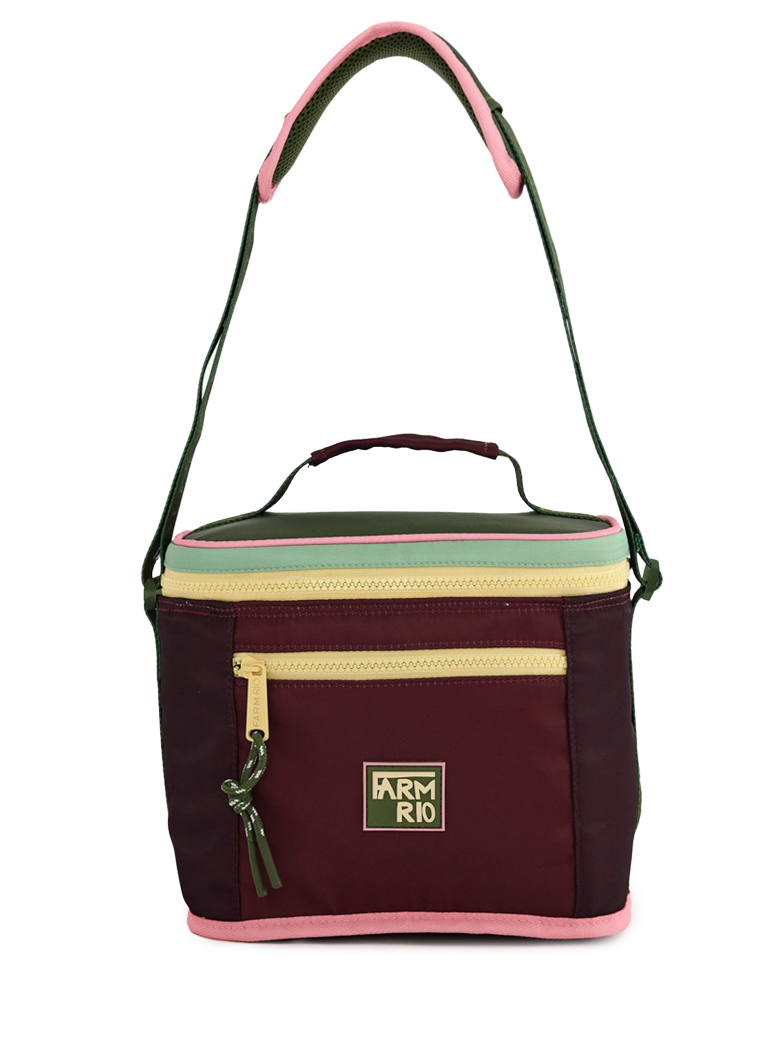 Mini Cooler Farofa Colorblock Vermelho Farm Etc