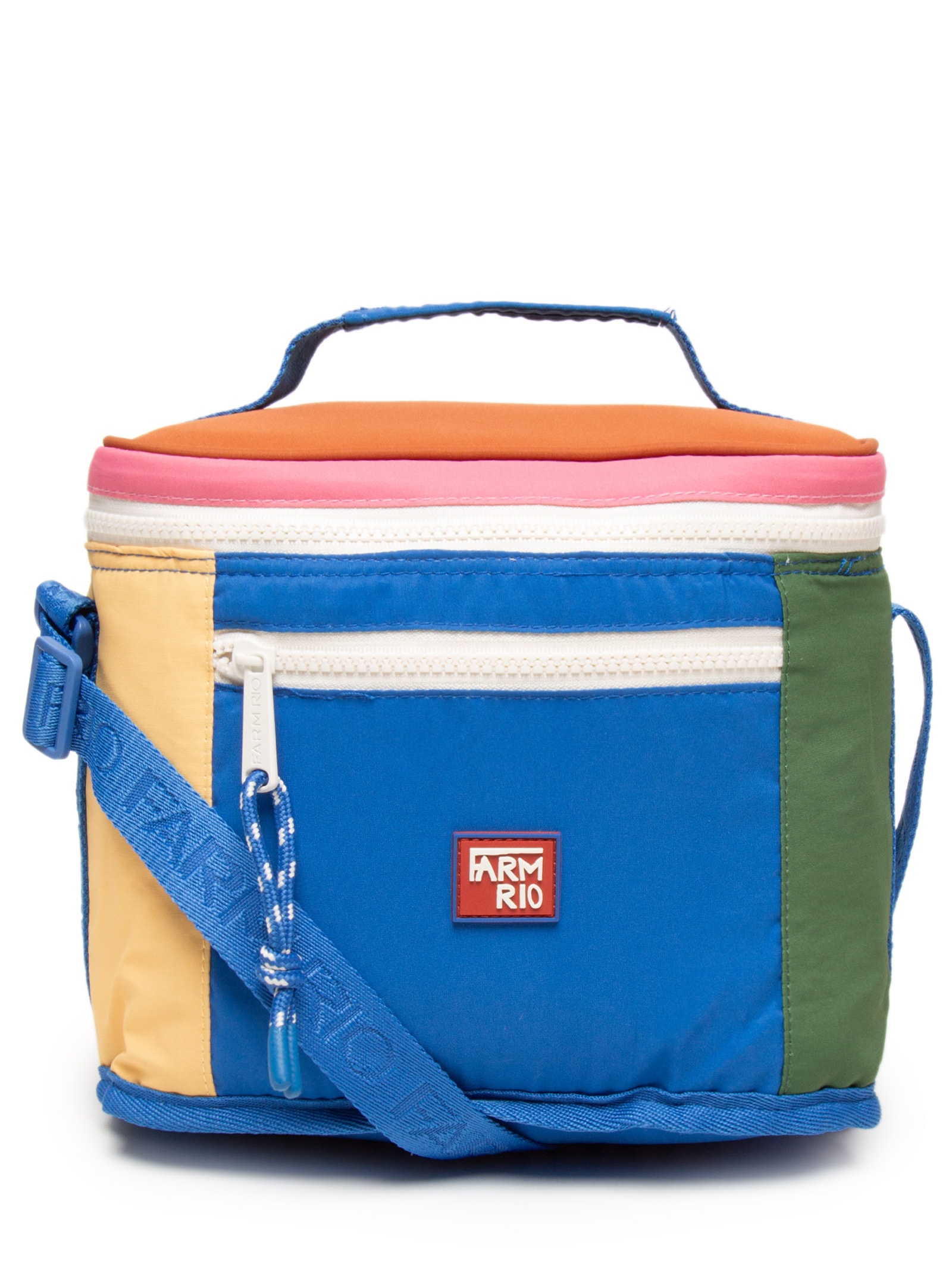 Mini Cooler Farofa Colorblocking Azul Farm Etc