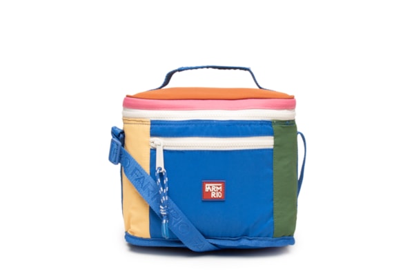 Mini Cooler Farofa Colorblocking - Azul