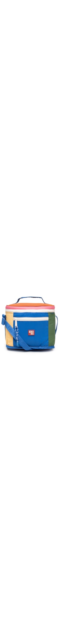 Mini Cooler Farofa Colorblocking - Azul