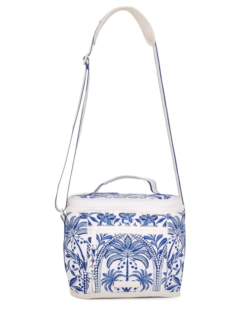 Mini Cooler Farofa Coqueiro De Flor - Azul