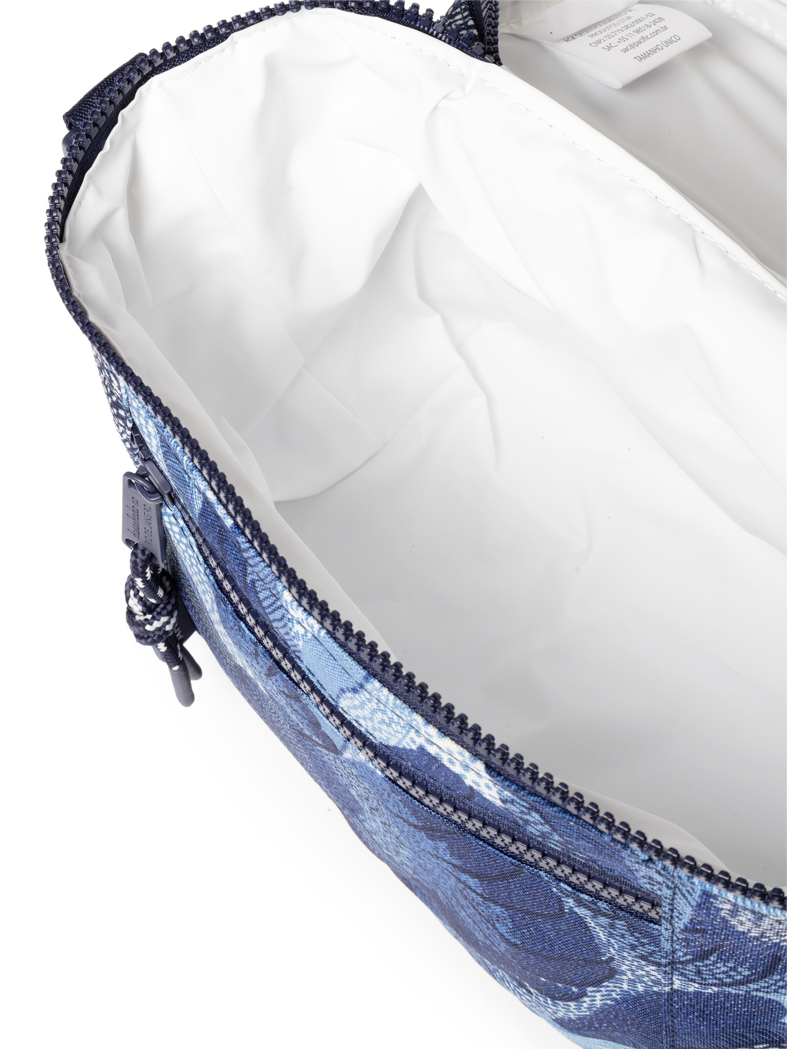 Mini Cooler Farofa Dotted Macaws Azul Farm Etc