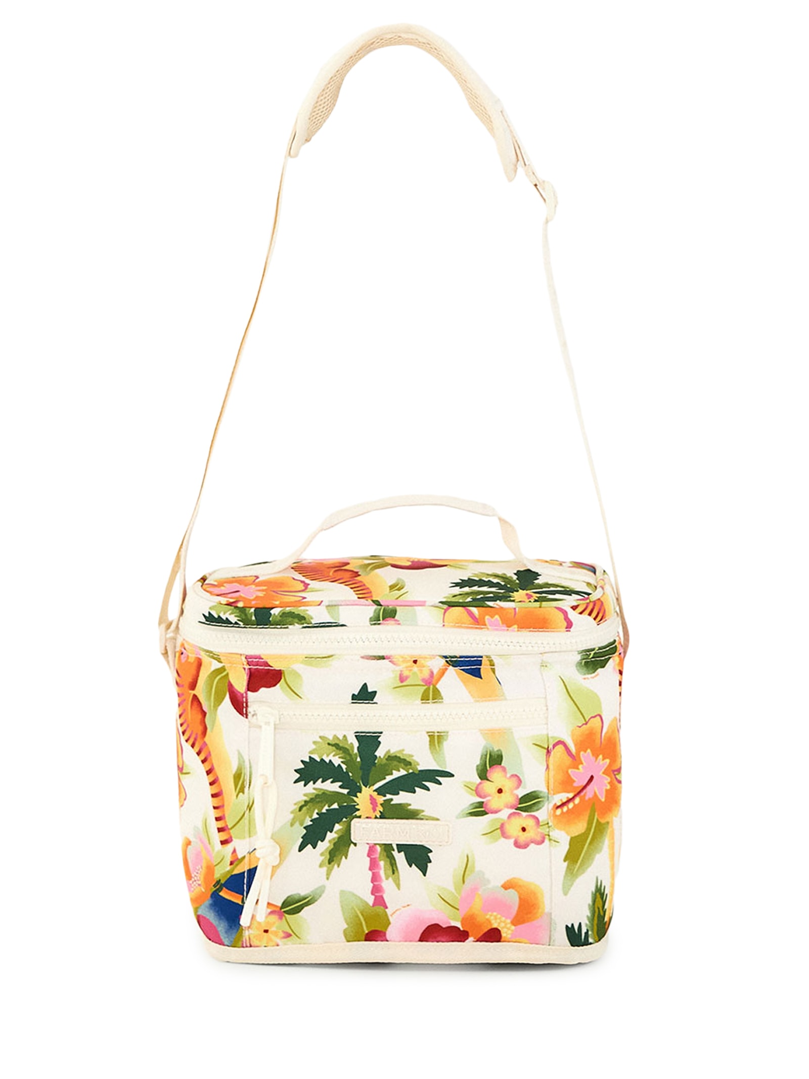 Mini Cooler Farofa Floral Havaiano – Branco Farm Etc