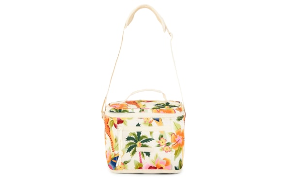 Mini Cooler Farofa Floral Havaiano – Branco