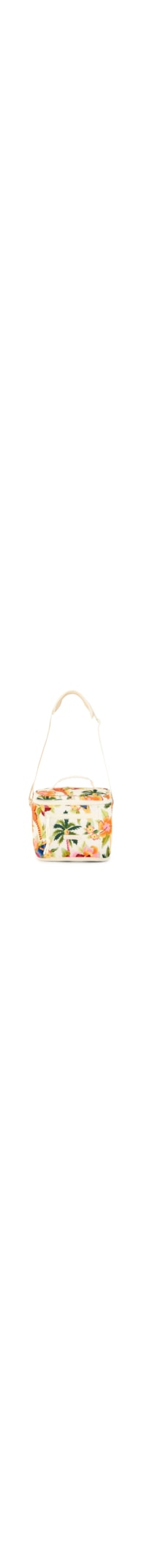 Mini Cooler Farofa Floral Havaiano – Branco