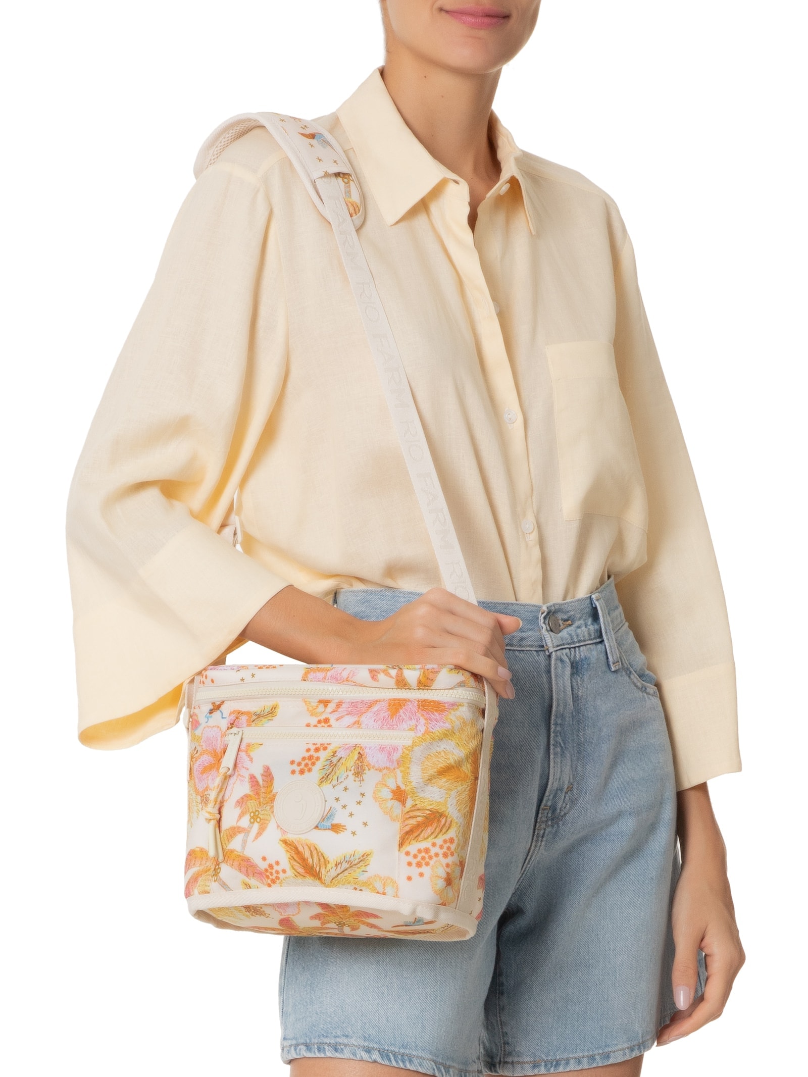 Mini Cooler Farofa Ilha De Flor Rosa Farm Etc