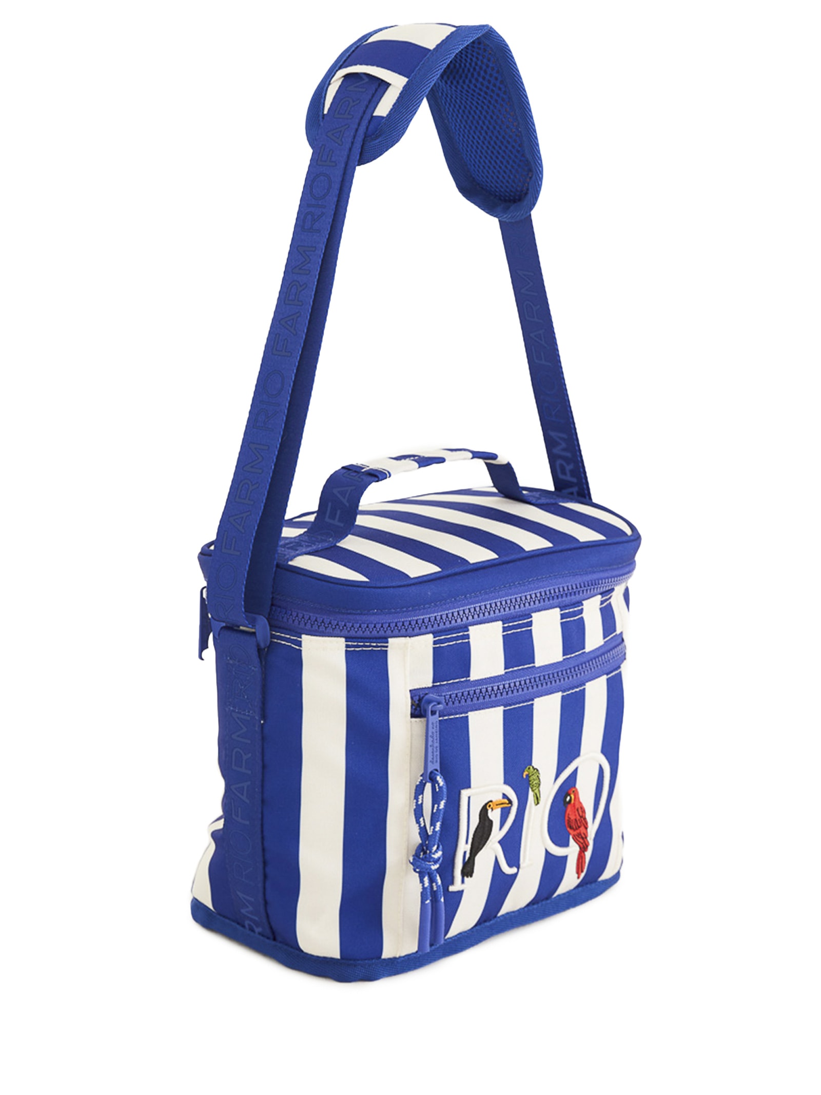 Mini Cooler Farofa Listras Azul Farm Etc