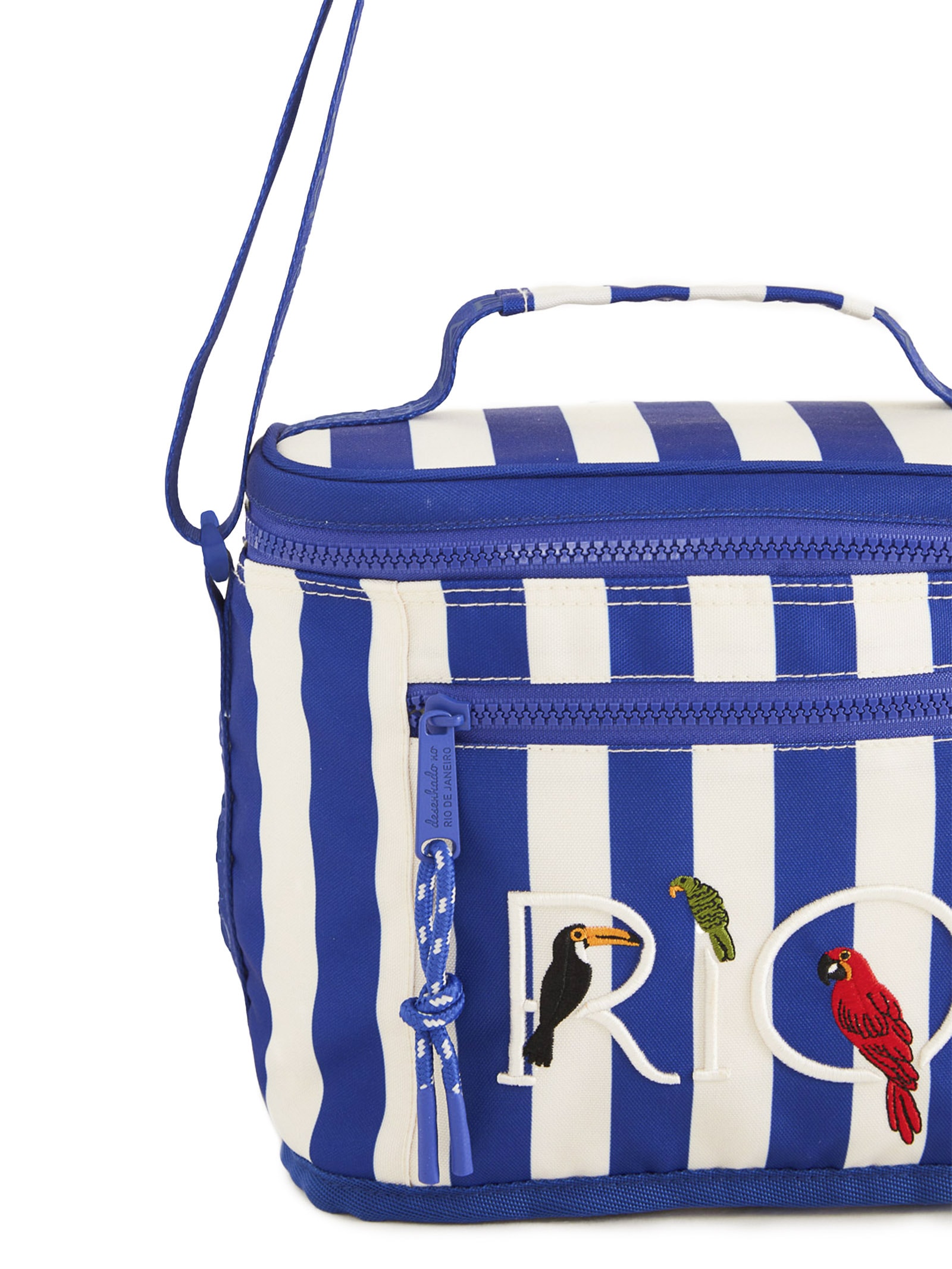 Mini Cooler Farofa Listras Azul Farm Etc