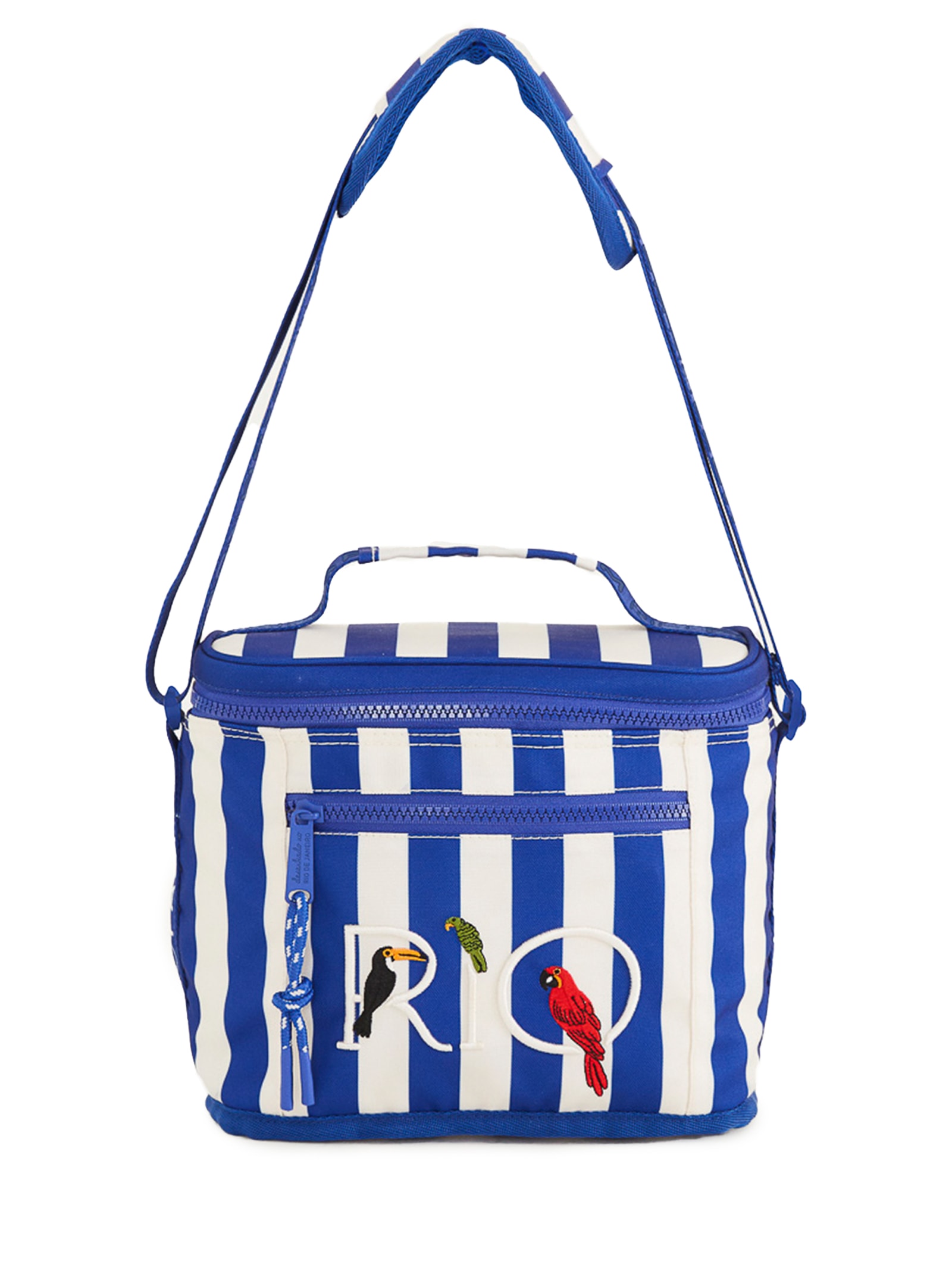Mini Cooler Farofa Listras Azul Farm Etc