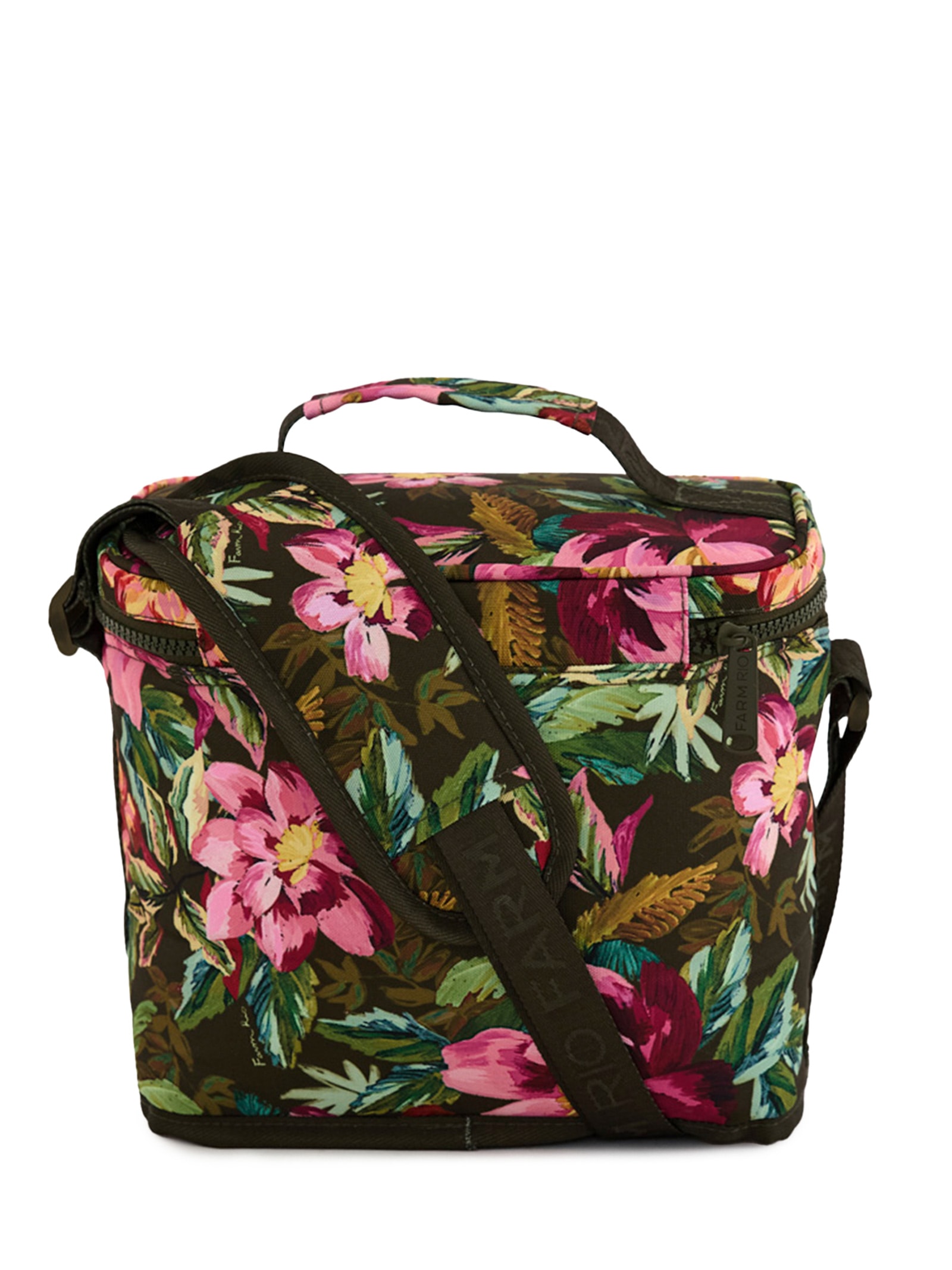 Mini Cooler Farofa Painted Flowers Verde Farm Etc