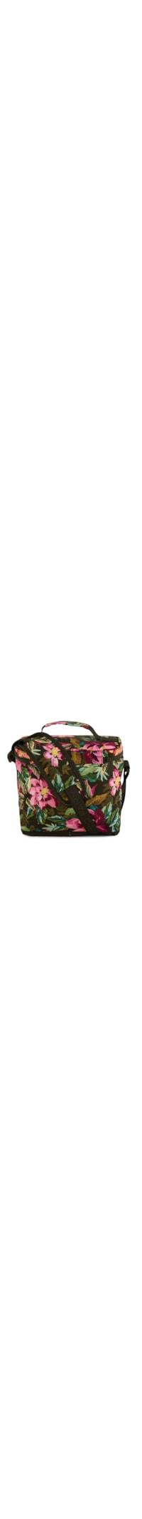 Mini Cooler Farofa Painted Flowers - Verde