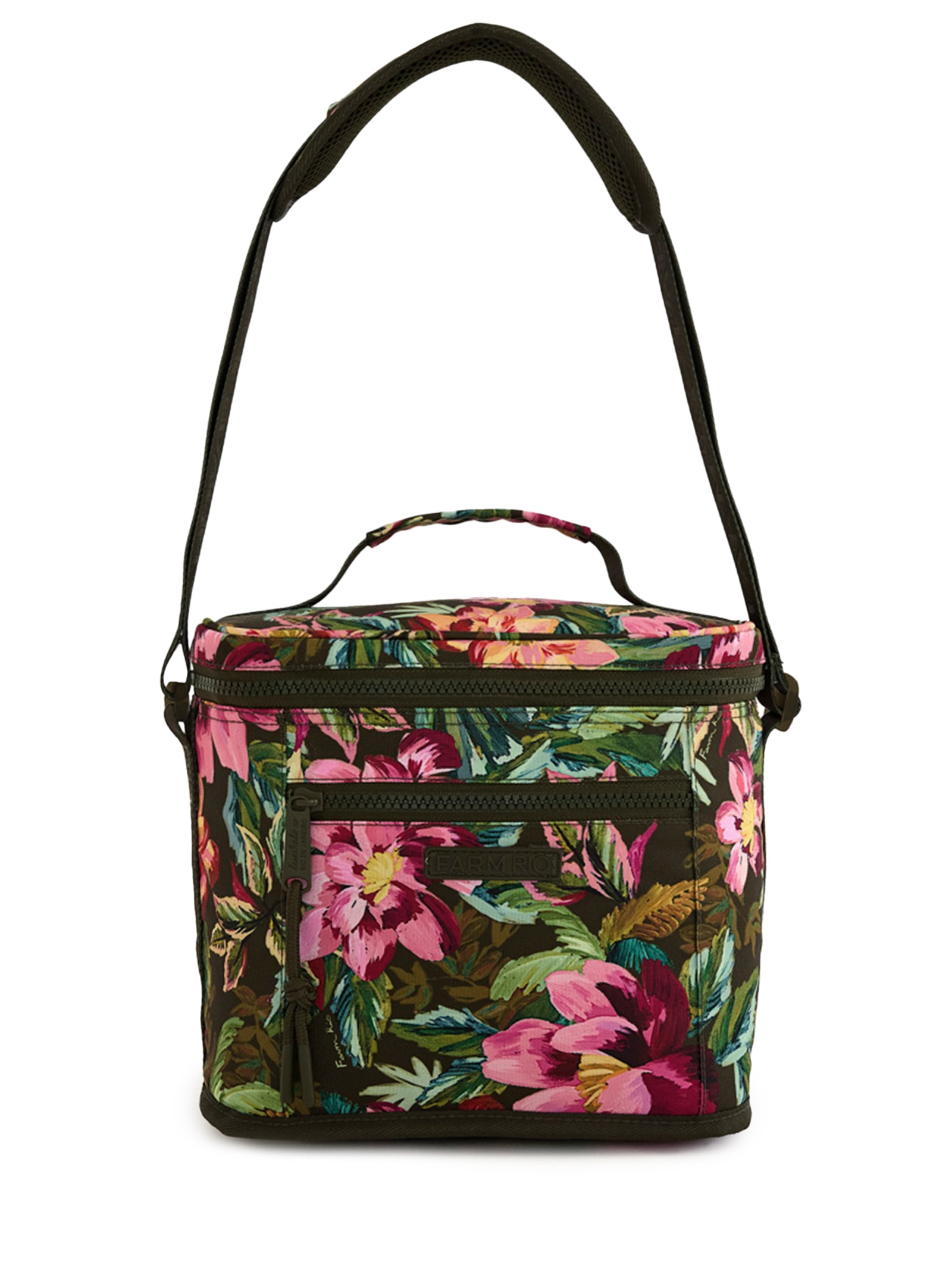 Mini Cooler Farofa Painted Flowers Verde Farm Etc