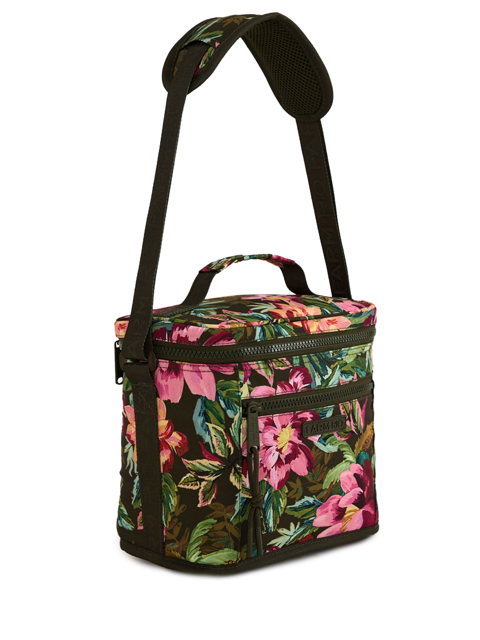 Mini Cooler Farofa Painted Flowers Verde Farm Etc