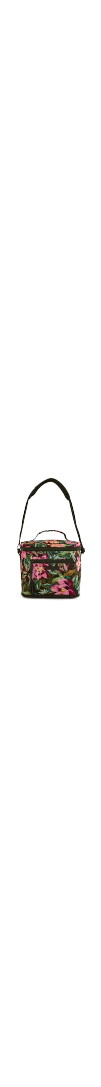 Mini Cooler Farofa Painted Flowers - Verde