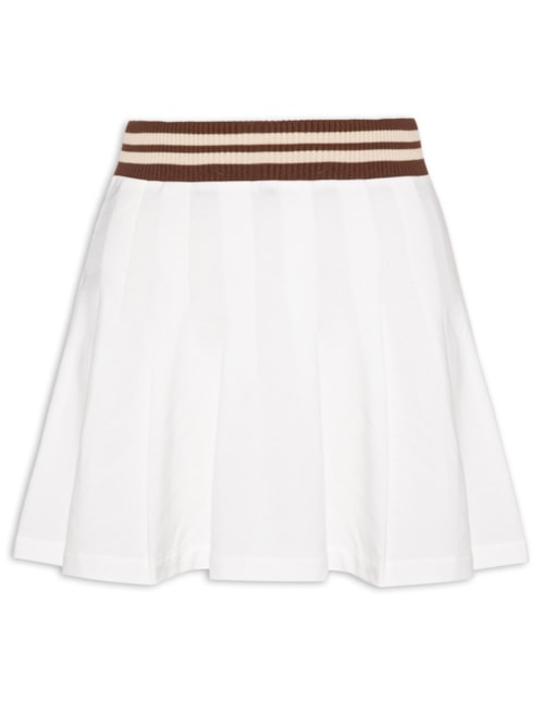 Mini Saia Com Pregas - Off White