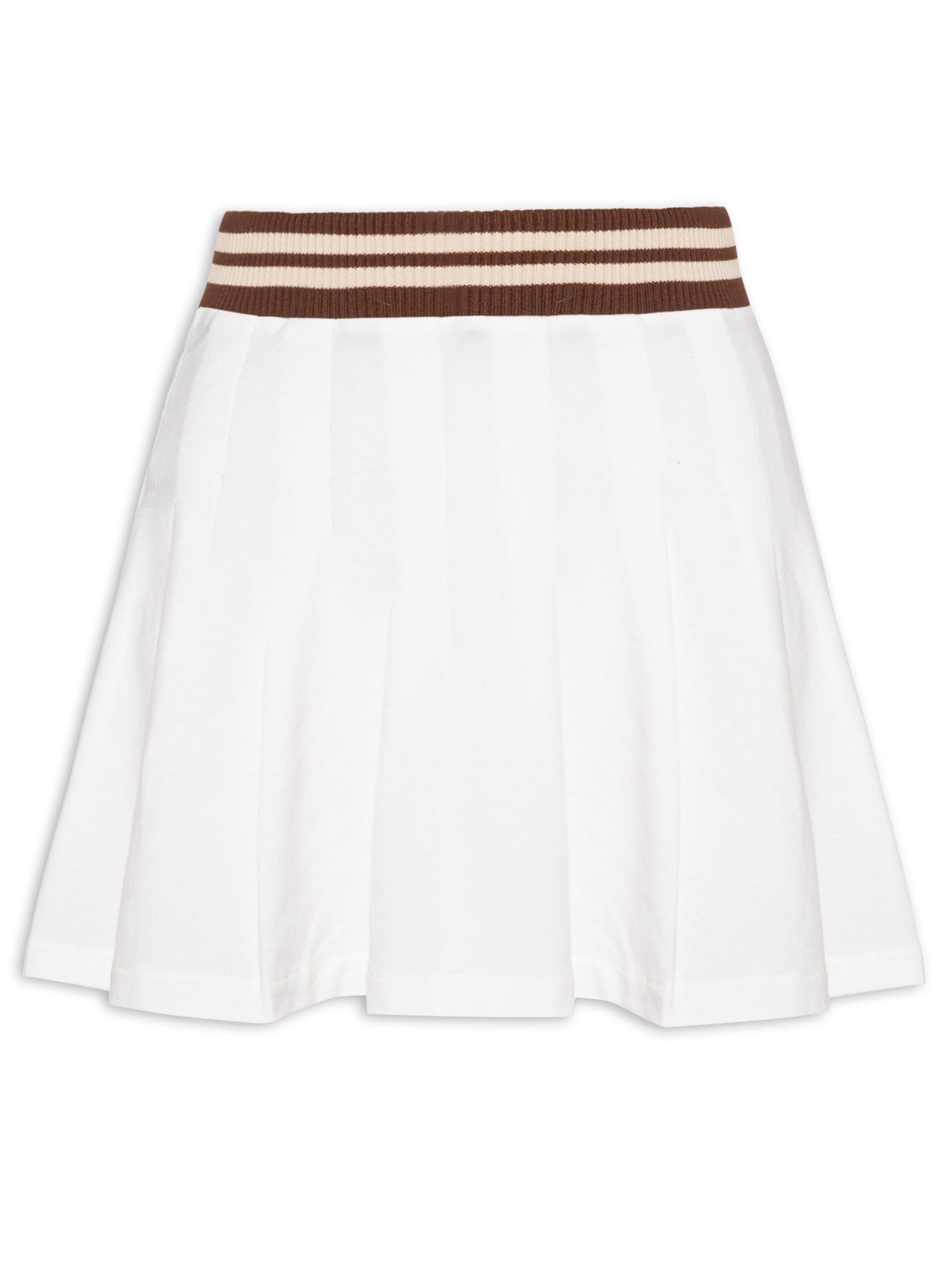 Mini Saia Com Pregas Off White Market 33