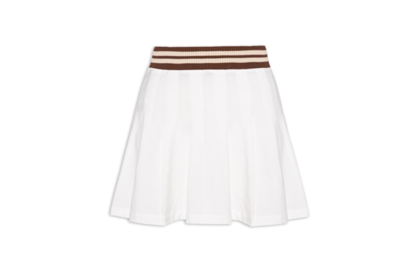 Mini Saia Com Pregas - Off White