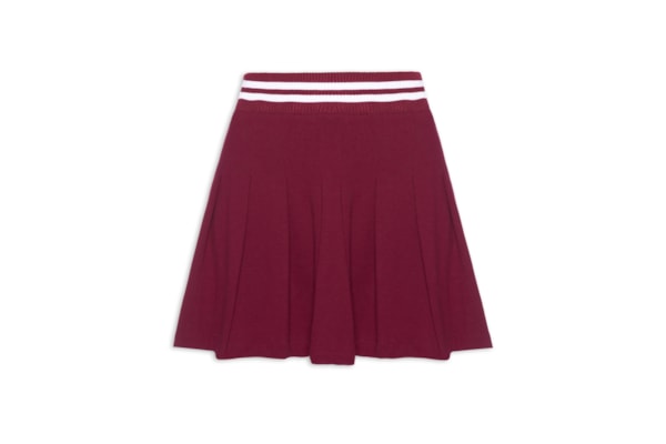 Mini Saia Com Pregas - Vermelho